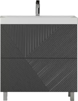 Тумба для комплекта Velvex Edge 80.2Y напольная, графит Tn.EDG.9696.80.2Y графит