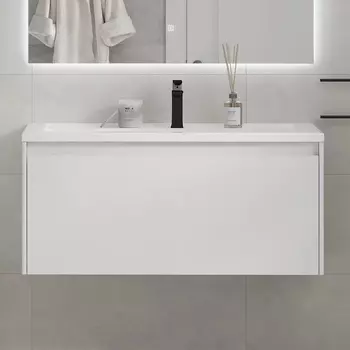 Тумба для комплекта Velvex Klaufs 100.1Y.New белая, подвесная Tp.KLA.MAR.100.1Y белый