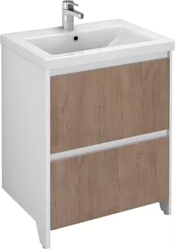 Тумба для комплекта Velvex Klaufs 60.2Y белая, шатанэ, напольная tnKLA.60.2Y-617.216