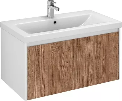 Тумба для комплекта Velvex Klaufs 80.1Y белая, шатанэ, подвесная tpKLA.80.1Y-617.216