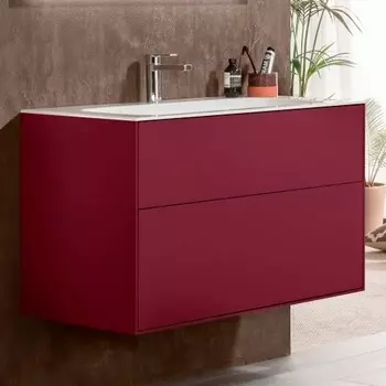 Тумба для комплекта Villeroy & Boch Finion 100 peony matt lacquer, с настенным освещением G02000HB