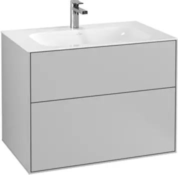 Тумба для комплекта Villeroy & Boch Finion 80 light grey matt lacquer, с настенным освещением G01000GJ