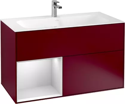 Тумба для комплекта Villeroy & Boch Finion G030MTHB 100 с подсветкой и освещением стены