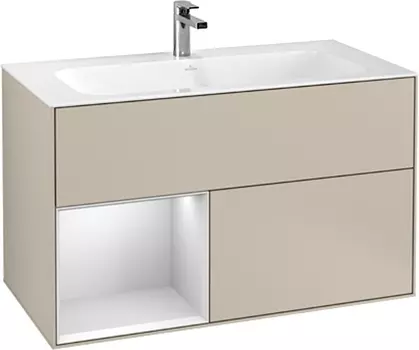 Тумба для комплекта Villeroy & Boch Finion G030MTHH 100 с подсветкой и освещением стены