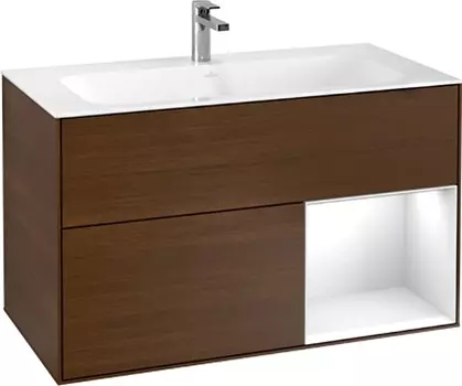 Тумба для комплекта Villeroy & Boch Finion G040GFGN 100 с подсветкой и освещением стены