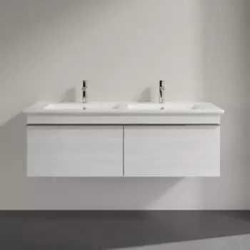 Тумба для комплекта Villeroy & Boch Venticello 125 white wood, с ручками хром A93901E8