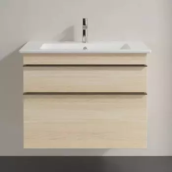 Тумба для комплекта Villeroy & Boch Venticello 80 elm impresso, с ручками хром A92501PN
