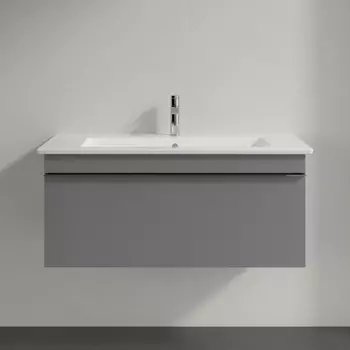 Тумба для комплекта Villeroy & Boch Venticello 95 glossy grey, с ручкой хром A93501FP