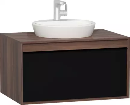 Тумба для комплекта VitrA Metropole 80 сливовое дерево, черный акрил /58187