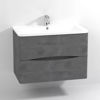 Тумба для комплекта Vod-Ok Adel 80 подвесная, серый камень /8345