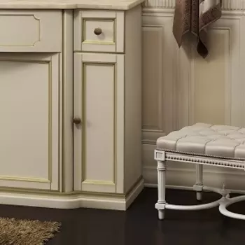 Тумба Opadiris Корсо-оро №6 R с выдвижным ящиком, слоновая кость с патиной