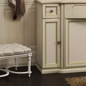 Тумба Opadiris Корсо-оро №7 L с выдвижным ящиком, слоновая кость с патиной