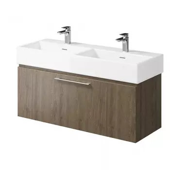 Тумба с двойной раковиной Creto Milano 120 Truffle подвесная 5-1393-1394TR+ 1393-001-0126