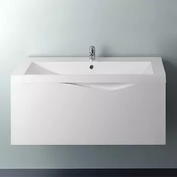 Тумба с раковиной 1MarKa Этюд 100П белый глянец