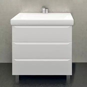 Тумба с раковиной 1MarKa Кода 80Н белый глянец