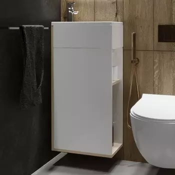 Тумба с раковиной 1MarKa Laura 40П подвесная, дуб сонома У85926