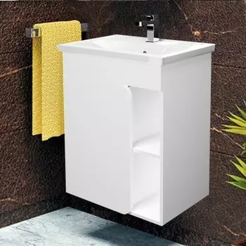 Тумба с раковиной 1MarKa Lido 60П белый глянец У75329