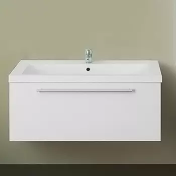 Тумба с раковиной 1MarKa Соната 90П с 1 ящиком, белый глянец