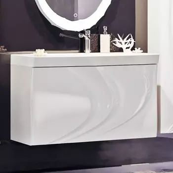 Тумба с раковиной Aima Design Mirage 90 white У40388
