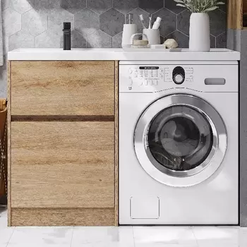 Тумба с раковиной Акватон Лондри 60 L, дуб сантана