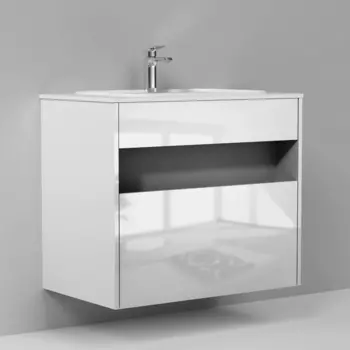 Тумба с раковиной Am.Pm Func 80 белый глянец