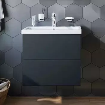 Тумба с раковиной AM.PM Gem 60 графит матовый, подвесная