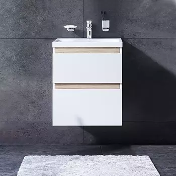 Тумба с раковиной Am.Pm X-Joy 55, подвесная, белый глянец