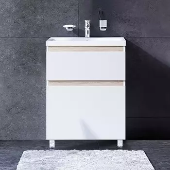 Тумба с раковиной Am.Pm X-Joy 65, напольная, белый глянец