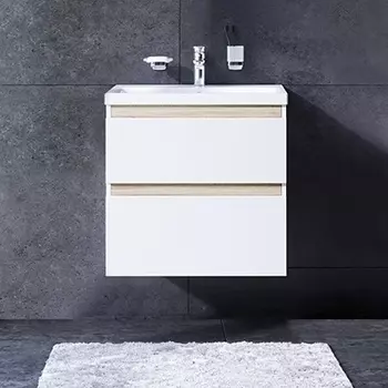 Тумба с раковиной Am.Pm X-Joy 65, подвесная, белый глянец