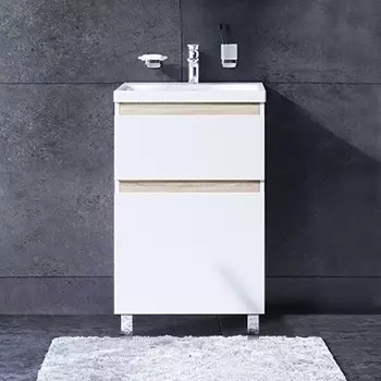 Тумба с раковиной Am.Pm X-Joy 55, напольная, белый глянец