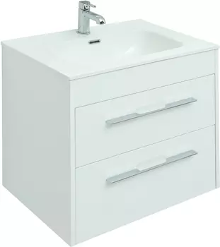 Тумба с раковиной Aquanet Августа 60 белый глянец