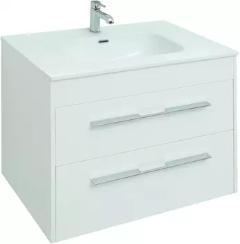 Тумба с раковиной Aquanet Августа 80 белый глянец