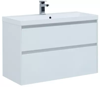 Тумба с раковиной Aquanet Гласс 100