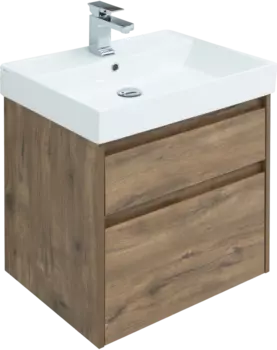 Тумба с раковиной Aquanet Nova Lite 60 дуб рустикальный, 2 ящика