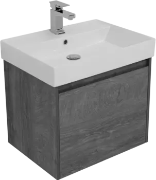 Тумба с раковиной Aquanet Nova Lite 60 дуб рошелье, 1 ящик
