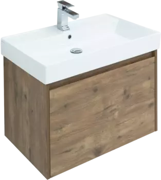 Тумба с раковиной Aquanet Nova Lite 75 дуб рустикальный, 1 ящик