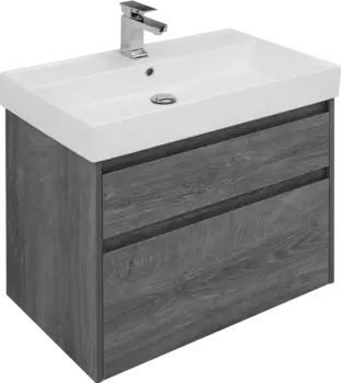 Тумба с раковиной Aquanet Nova Lite 75 дуб рошелье, 2 ящика