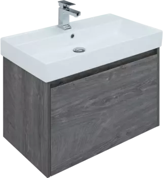 Тумба с раковиной Aquanet Nova Lite 75 дуб рошелье, 1 ящик