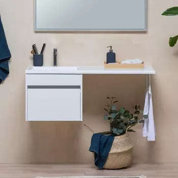 Тумба с раковиной Aquanet Токио 48 1 ящик