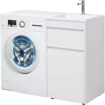 Тумба с раковиной Aquanet Токио 48 1 ящик, c бельевой корзиной R