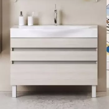 Тумба с раковиной Aqwella 5 stars Бергамо 100 напольная, акация