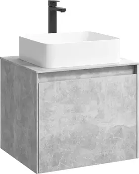 Тумба с раковиной Aqwella 5 stars Mobi 60 бетон светлый