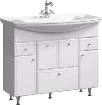 Тумба с раковиной Aqwella Барселона люкс Барселона Люкс 105 с бельевой корзиной