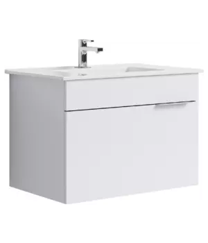 Тумба с раковиной Aqwella Brig 75 подвесная, белая