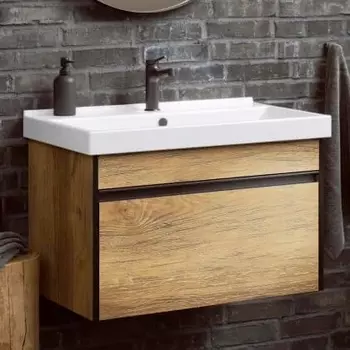 Тумба с раковиной Aqwella Urban 100 подвесная, дуб балтийский