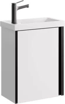 Тумба с раковиной Aqwella Urban 45 подвесная, белая глянцевая