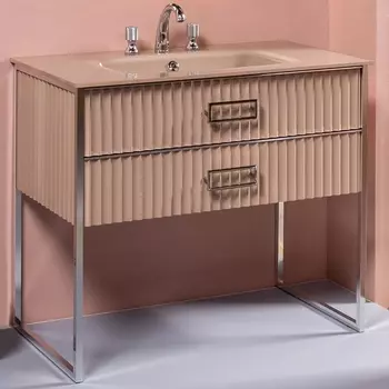 Тумба с раковиной Armadi Art Monaco 100 капучино, хром