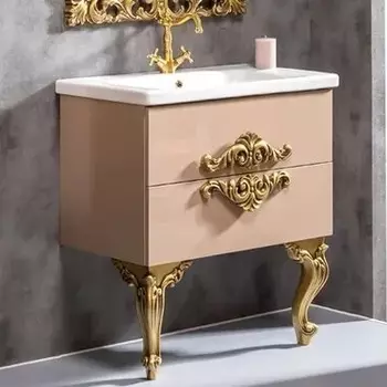 Тумба с раковиной Armadi Art NeoArt 80, подвесная, капучино