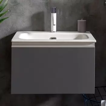 Тумба с раковиной Armadi Art Vallessi 60 антрацит матовый