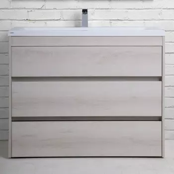 Тумба с раковиной Art&Max Family 100, напольная, Pino Bianco